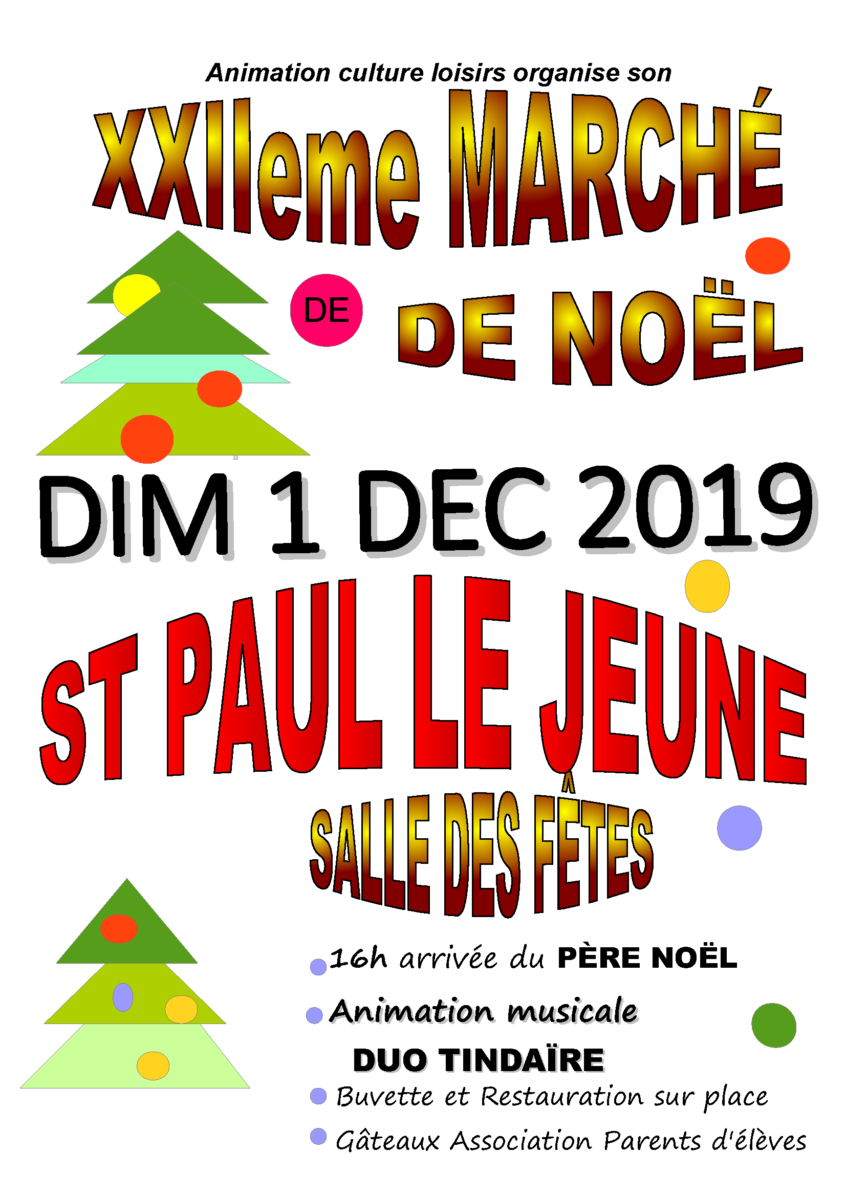 affiche marché de Noel 1er Décembre 2019